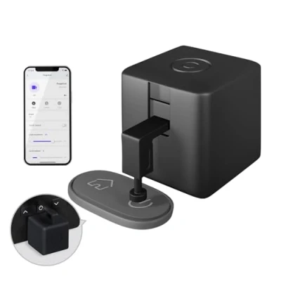 Immagine di MOES Fingerbot Plus Smart Switch Toggle, Pulsante intelligente Pusher con controllo touch,Compatibile Life/Tuya APP，per Alexa/Google Home e Timer Controllo，MOES BLE HUB richiesto, nero