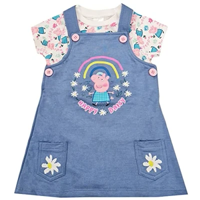 Immagine di Set di vestito e top Peppa Pig per ragazze, Pig, 3 4 Anni