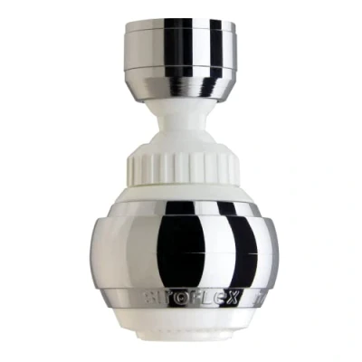 Immagine di Siroflex 2525/50S Saturn Rompigetto Aeratore Doccetta Rubinetto Cucina Made in Italy Cromato Bianco Con Prolunga Snodabile Areatore Per Rubinetti Risparmio Idrico E Filtro