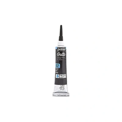 Immagine di PEBEO Tubetto di Pittura per Seta a Base d&#039;Acqua Gutta, 20 ml, Colore: Nero
