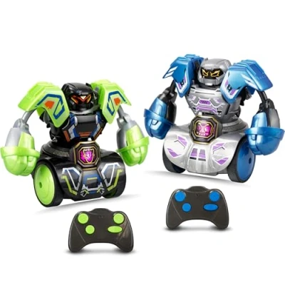 Immagine di Silverlit Robot Kombat Tornado Figura telecomandata Colpi sovrappesi a 360 Mirare al Cuore del Tuo avversario per metterlo KO Fino 4 Giocatori 5 Anni 86884
