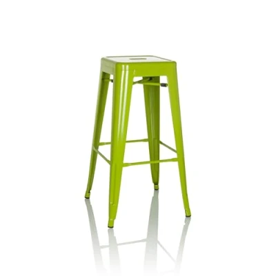 Immagine di HJH Office Sgabello Bar in Metallo VANTAGGIO HIGH Bancone Design Industriale e Scandinavian, Impilabile, Verde, 645082