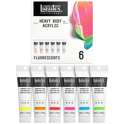 Immagine di LIQUITEX Lqx Heavy Body Acrylic Set 6X59Ml Tbe Fluorescenti Row