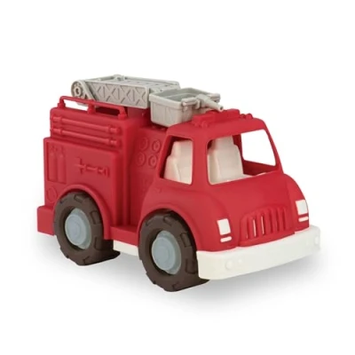 Immagine di Wonder Wheels by Battat Camion dei Pompieri Rosso con Scala Mobile e Cestino Classico Veicolo di Soccorso per Bambini, Ragazzi riciclabile 1 Anno +