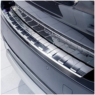 Immagine di teileplus24 L632 Protezione Paraurti Acciaio Inox per BMW X3 E83 2006 2010 con Bordo, Colore:Argento Spazzolato