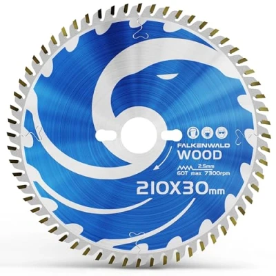 Immagine di FALKENWALD® Lama per sega circolare 210 x 30 mm legno compatibile con Bosch GTS 635 216, a tazza di Bosch, Einhell &amp; altri
