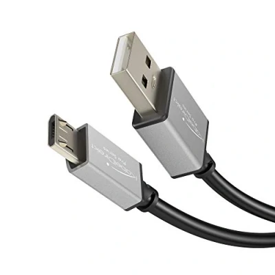 Immagine di KabelDirekt Cavi Micro USB 2.0 2m, Cavo di Carica e Dati High Speed, Adatti per Smartphone Tablet con Porta USB, Colore Nero/Space Grey, PRO Series