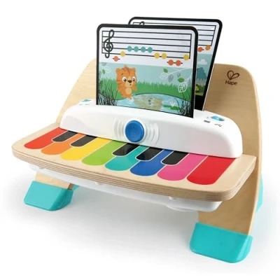 Immagine di Baby Einstein Hape Magic Touch Piano Wooden Musical Toy Instruments for Toddlers, 2 Play Modes, 6 Songs, Volume Control, Age Months +