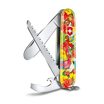 Immagine di Victorinox, My First Coltellino Svizzero, Originale, Multiuso, Campeggio, 9 Funzioni, Lama, grande with rounded tip, Apriscatole