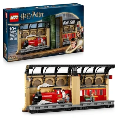 Immagine di LEGO Harry Potter Book Nook: Espresso per Hogwarts Set con Treno Giocattolo, 2 Minifigure tra cui Ron Weasley, Edvige e Crosta Regalo dal Wizarding World Bambini Bambine da 10 Anni 76450