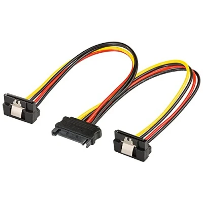 Immagine di goobay 95115 Cavo Elettrico/Adattatore Elettrico PC y, SATA 1 x Maschio a 2 Femmina 90, 0,2m Lunghezza