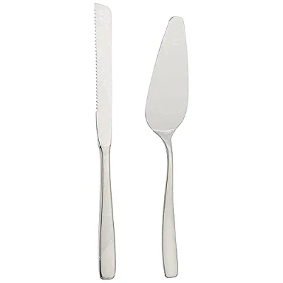 Immagine di Tramontina Essentials 2 Pezzi Set di Posate Torta e Coltello, Paletta per Torte, Acciaio Inox 430, AISI 420