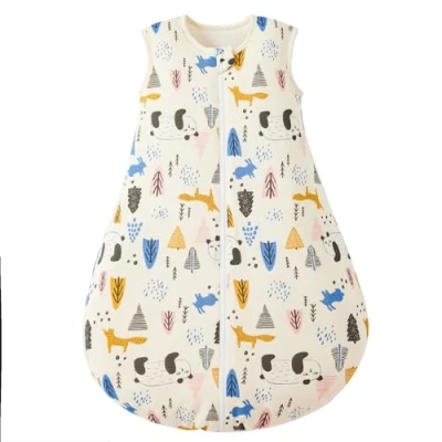 Immagine di Duomiaomiao Sacco nanna per neonati, 1,5 Tog, 100% cotone, 6 18 mesi, unisex, bambine e ragazzi