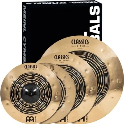 Immagine di Meinl Cymbals Classics Custom Dual Set Box Pack di Piatti completo (35,56 50,80cm) per Batteria Bronzo B12, Finitura Scura e Brillante (CCDU141620)