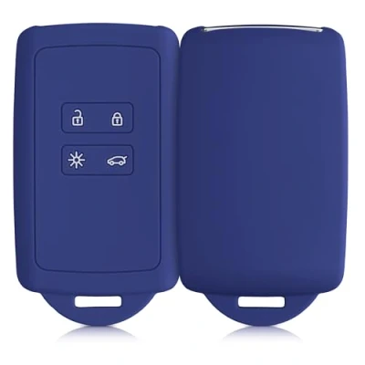 Immagine di kwmobile Custodia Compatibile con Renault 4 tasti Smart Key (solo Keyless Go) Cover Chiavi Auto Protezione Copri Telecomando Chiave Copertura blu viola