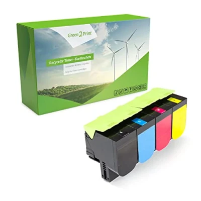 Immagine di Green2Print Toner Set, 4 cartucce 1x 3000, 3x 2300 pagine per Lexmark CX317DN, CX417DE, CX517DE, CS317DN, CS417DN, CS517DE