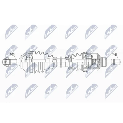 Immagine di NTY NPW PE 055 Albero motore / Semiasse Assale anteriore Dx 867 Cambio manuale PEUGEOT: 208 I Hatchback