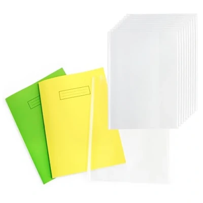 Immagine di EXERZ A5 Copertina per Quaderno 10pz, Trasparente Resistente all&#039;Acqua Giacche Protettive Slip On Notebook, Custodia in PP Straordinaria Solida e Forte