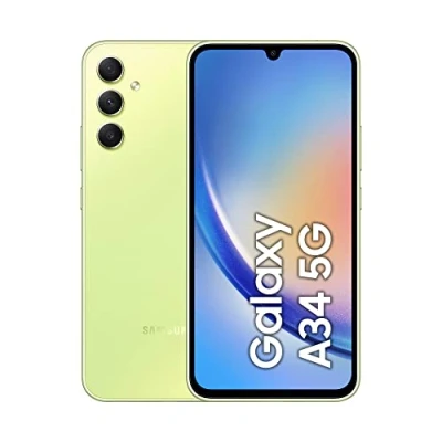 Immagine di Samsung Galaxy A34 5G Smartphone Android, Display FHD+ Super AMOLED 6.6, 6GB RAM e 128GB di memoria interna espandibile, Batteria 5.000 mAh, Awesome Lime [Versione Italiana]