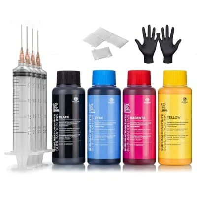 Immagine di Octopus 4x 100 ml Inchiostro sublimatico compatibile per Epson, Brother, Roland, Mimaki, Mutoh, CMYK
