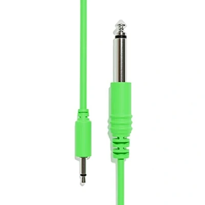 Immagine di ExcelValley 1 Pack Cavi Mono Patch TS 3,5mm a 6,35mm Eurorack Synth [Verde 150cm 59&quot;]