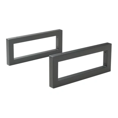 Immagine di [en.casa] Set di 2 Supporti in Acciaio per Mobili &#039;Fai da Te&#039; Montaggio a Parete Staffe Mensole Piani Appoggio Portasciugamani (LuxA) 45 x 20 cm Nero