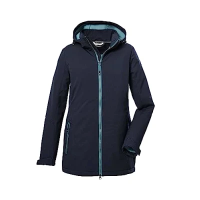 Immagine di killtec Donne Giacca softshell/giacca outdoor con cappuccio staccabile cerniera KOW 8 WMN SFTSHLL JCKT, dark navy, 40, 39685 000