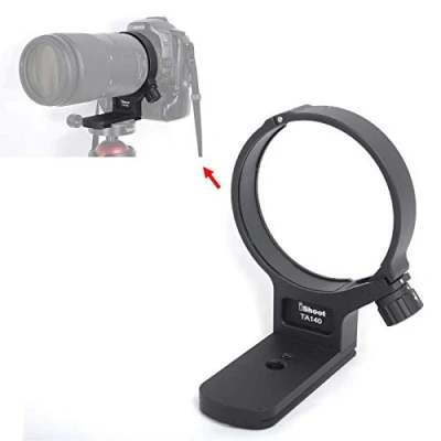 Immagine di iShoot Anello di montaggio per treppiede Collare obiettivo compatibile con Tamron 100 400mm f/4.5 6.3 VC USD (A035), Porta Staffa Supporto Lenti Arca Fit Piastra a Sgancio Rapido Camera