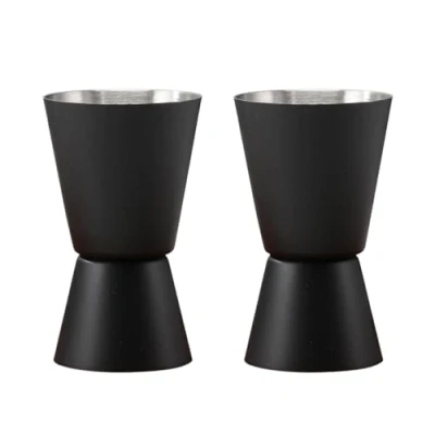 Immagine di 2 misurini, misuratori, bicchieri da cocktail, accessori in acciaio inox, mini misurini