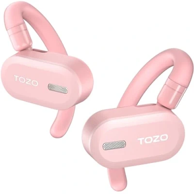 Immagine di TOZO O2 Cuffie Bluetooth Sport Multipoint, 10,5g Auricolari 5.3 con 4 Mics, APP Wireless Running Gancio Rotazione Cancellazione Rumore Rosa