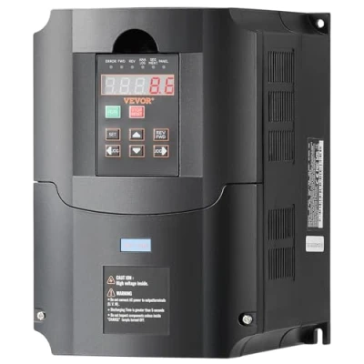 Immagine di VEVOR VFD 10PS, 7,5KW, 35A, Ingresso 220 V Monofase Trifase a Uscita Azionamento Frequenza Variabile, 40 60 Hz, 0 400 Hz per Controllo Velocità CNC Motore Mandrino
