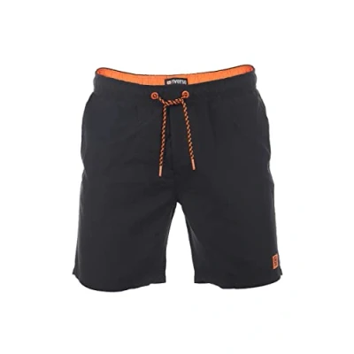 Immagine di riverso RIVDavid Costume da bagno lungo uomo, vestibilità normale, con elastico in vita, nero, blu, rosso, verde, arancione, S, M, L, XL, XXL, 3XL, 4XL, 5XL, Nero arancio, S