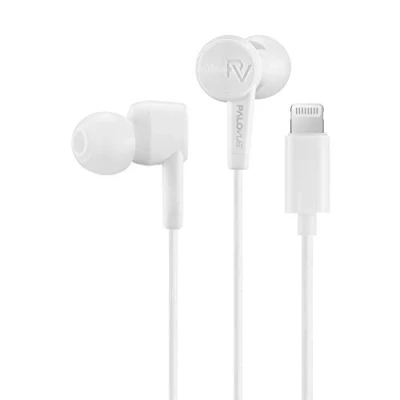 Immagine di PALOVUE Cuffie Lightning Auricolari In Ear Compatibili per iPhone 12 11 Pro Max X XS XR 8 Plus 7 MFi certificato con controller microfono SweetFlow Bianco
