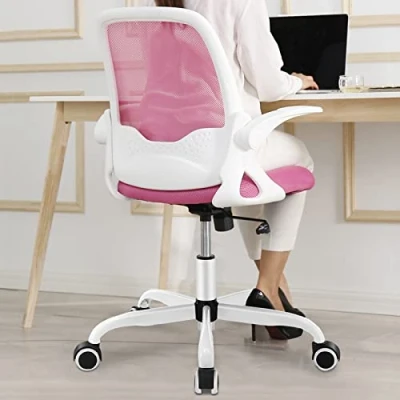 Immagine di KERDOM sedia da ufficio, scrivania ergonomica, computer in rete traspirante, comoda girevole con braccioli ribaltabili e altezza regolabile