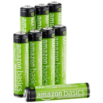 Immagine di Amazon Basics Batterie AAA NiMh ricaricabili, pre caricate, confezione da 8 (l’aspetto potrebbe variare dall’immagine)