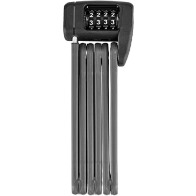 Immagine di ABUS bordo lite 6055c con staffa sr lucchetto a combinazione ultraleggero, ideale per biciclette da strada livello di sicurezza 7 60 cm nero