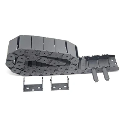Immagine di Befenybay R28 Dimensioni interne 18 x 50 mm, in plastica nera, flessibile trascinamento catena portacavi all&#039;interno tipo aperto per stampante 3D e macchine CNC (18 mm aperto)