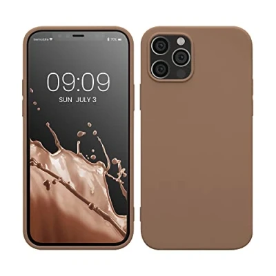 Immagine di kwmobile Custodia Compatibile con Apple iPhone 12 / Pro Cover Back Case per Smartphone in Silicone TPU Protezione Gommata color cappuccino