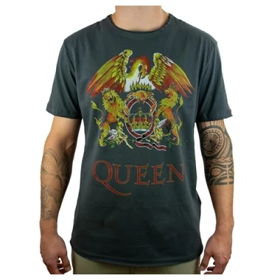 Immagine di Amplified Queen Collection Royal Crest Uomo T Shirt Carbone S 100% Cotone Regular