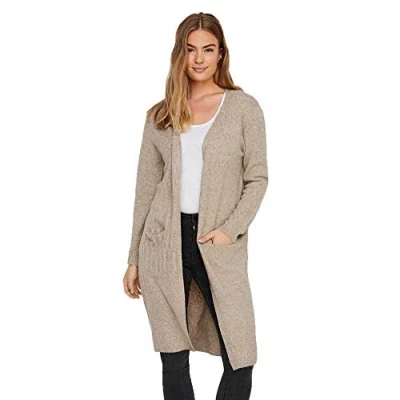Immagine di Vero Moda Vmdoffy Ls Long Open Cardigan Ga Noos, Sepia Tint, S Donna