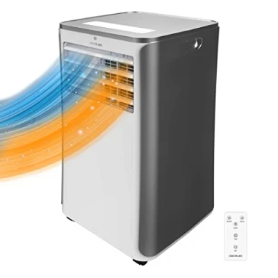 Immagine di Cecotec Condizionatore Portatile con telecomando e pompa di calore ForceClima 9400 Soundless Heating. Riscaldamento insonorizzato 9000 BTU, display a LED, 5 modalità, deumidificazione, copertura 25 m2