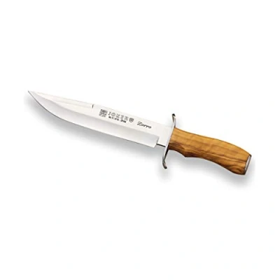 Immagine di joker Coltello da Caccia Zorro, con Manico in ulivo e Lama 23,5 cm, Include Custodia Pelle, pesa 293 Grammi, CO35 per la Pesca, Caccia, l&#039;escursionismo, Il Campeggio