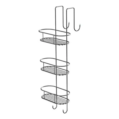 Immagine di Gedy Cromato, 3 contenitori G Tito Doccia ovali, Misure e Peso: 68X24X22 CM &amp; 1,042 kg, Portaoggetti Bagno Realizzato in Acciaio Inox, Design R&amp;S, 2 Anni di Garanzia, Metallo