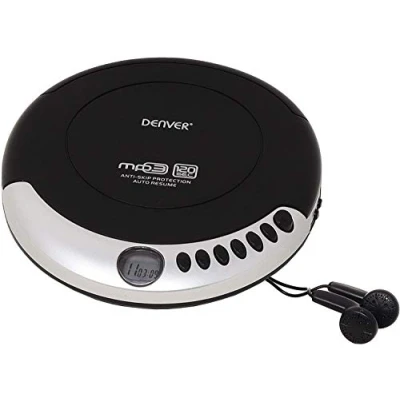 Immagine di Lettore CD portatile Denver DMP 389. Reproductor de portátil. Compatible con CD, R y CD/RW. Función antichoque. Ssitema Bass Boost. Auriculares incluidos