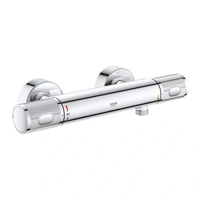 Immagine di GROHE QUICKFIX, Precision Feel, Miscelatore termostatico per doccia, limitatore di portata EcoButton blocco sicurezza 38, Cromo, 34790000