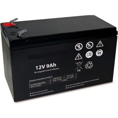 Immagine di Batteria Ermetica al Piombo 12 V Capacità 9 Ah, per UPS, Sistemi di Videosorveglianza e Allarme, Attacco Faston 6.3 mm, Dimensioni 15.1 x 9.4 6.5 cm