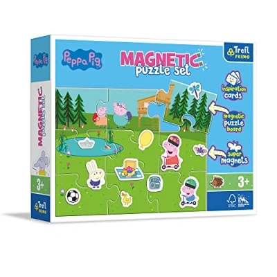 Immagine di Trefl Magnetici con Calamite Colorate, Schede di Ispirazione per Scene i Personaggi Peppa Pig, Bambini dai 3 anni, Colore Puzzle Set, Giochi, 270 x 200 mm, 93164