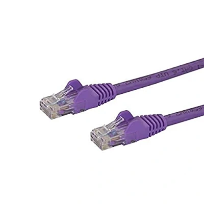 Immagine di StarTech.com Cavo di Rete da 7m Viola Cat5e Ethernet RJ45 Antigroviglio, Patch Snagless