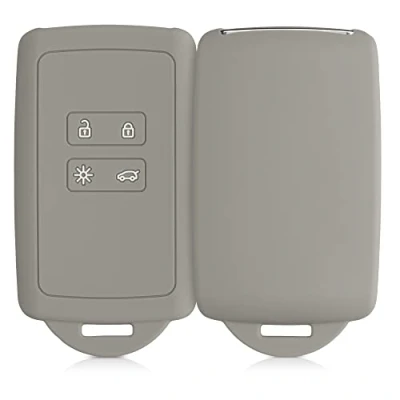 Immagine di kwmobile Custodia Compatibile con Renault 4 Tasti Smart Key (Solo Keyless Go) Cover Chiavi Auto Protezione Copri Telecomando Chiave Copertura Grigio