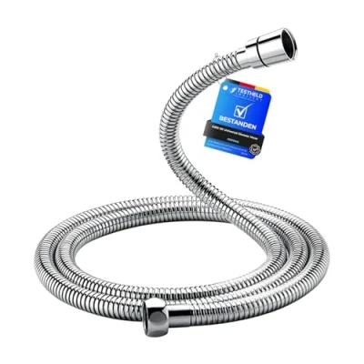 Immagine di GRIFEMA G851 20 Flessibile Doccia Acciaio 2.0 m, Tubo Soffione Universale, Cromo, Argento